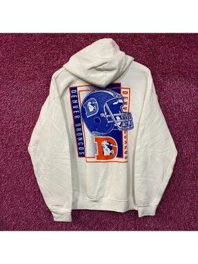 Junk Food Clothing Denver Broncos Retro Style Graphic Pullover Hoodie Medium
